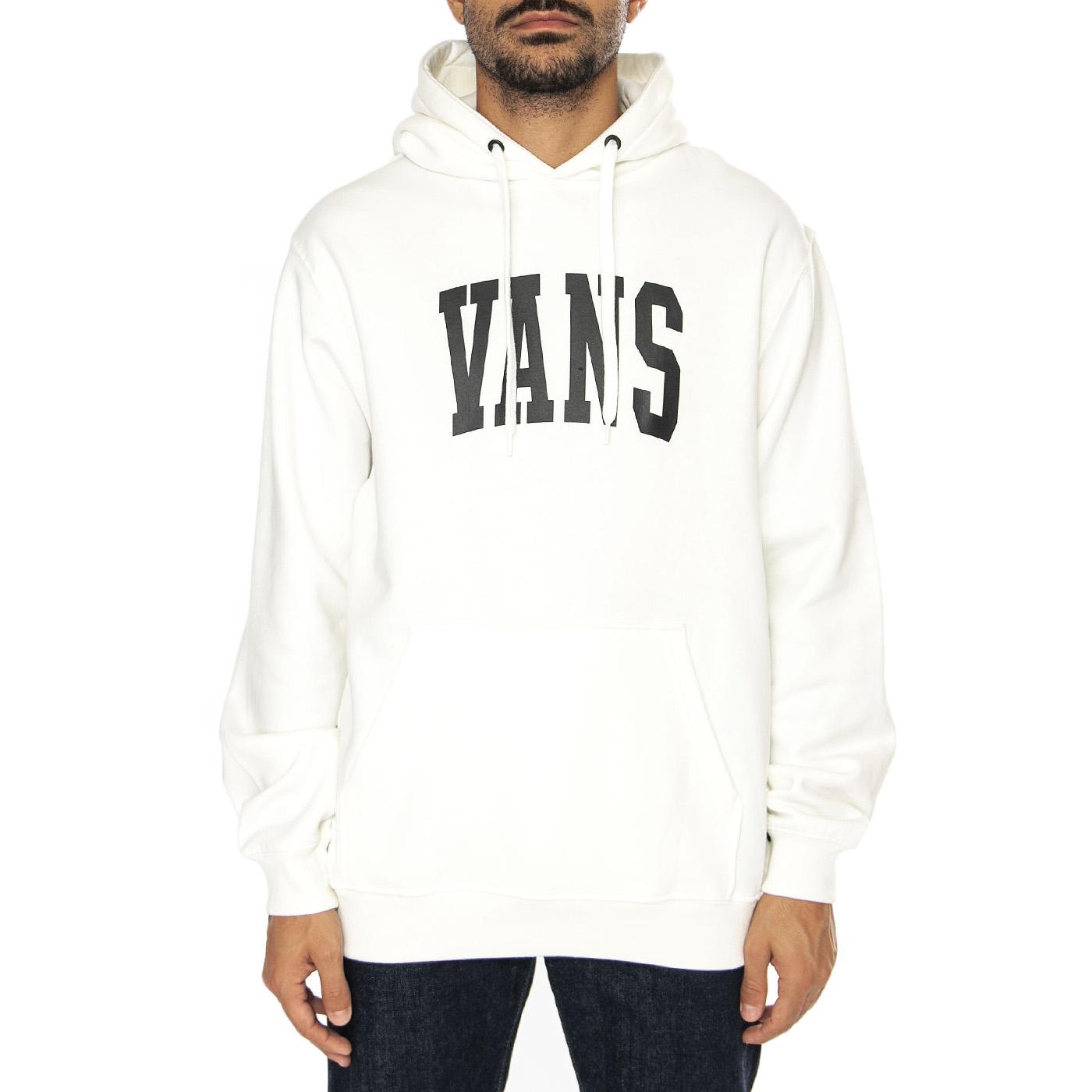 Vans Arched Pullover marshmallow - Felpa con Cappuccio Uomo Bianca VN000HNWFS81  VANS 
