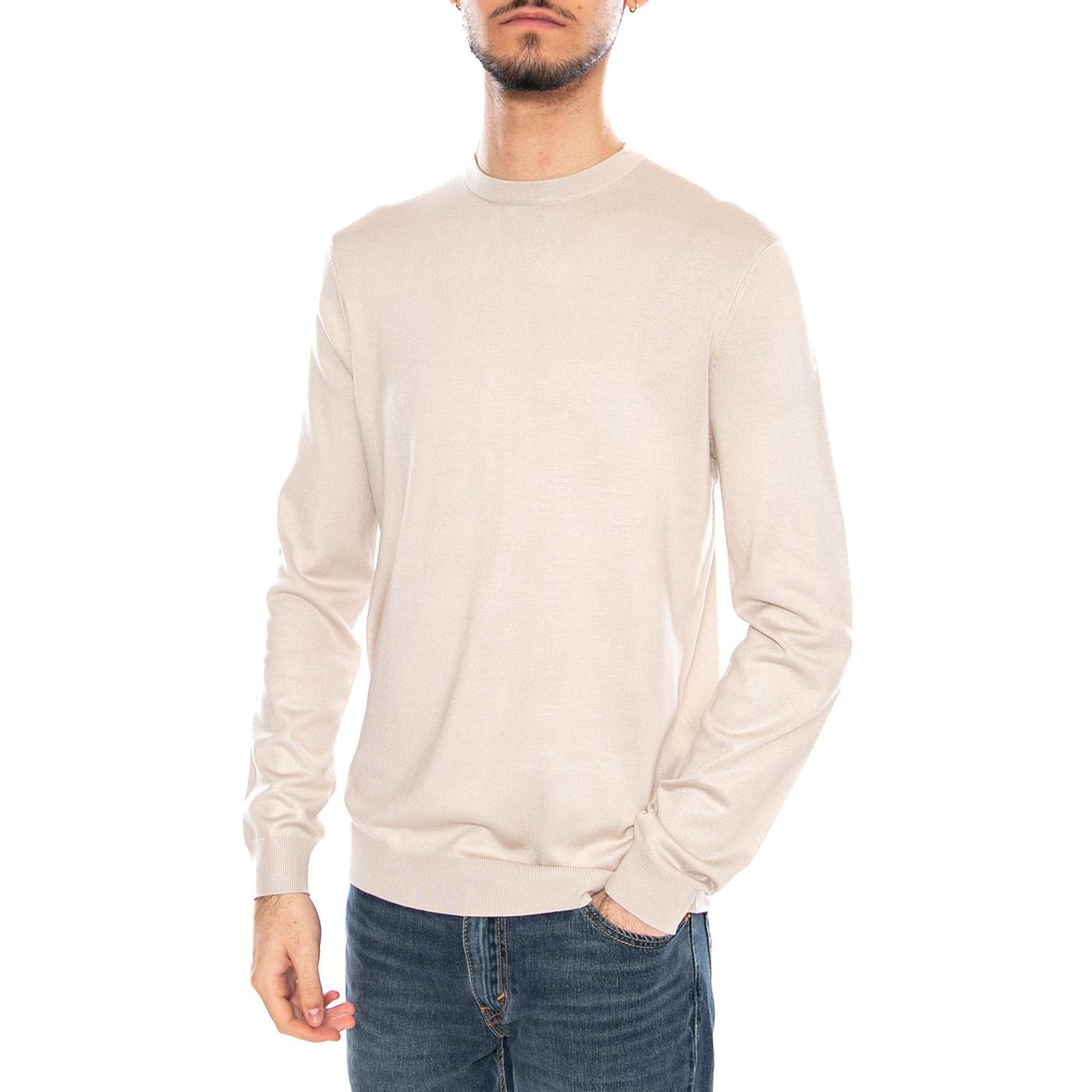 Onswyler Life Reg 14 LS Crewknit Noos Silver Lining - Maglione Girocollo Uomo Beige 22020088 SLG ONLY & SONS 