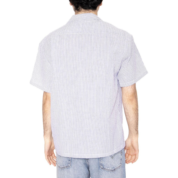 Short Sleeve Striped Shirt - Camicia Maniche Corte Uomo Blu 6020016-12924  CAT 