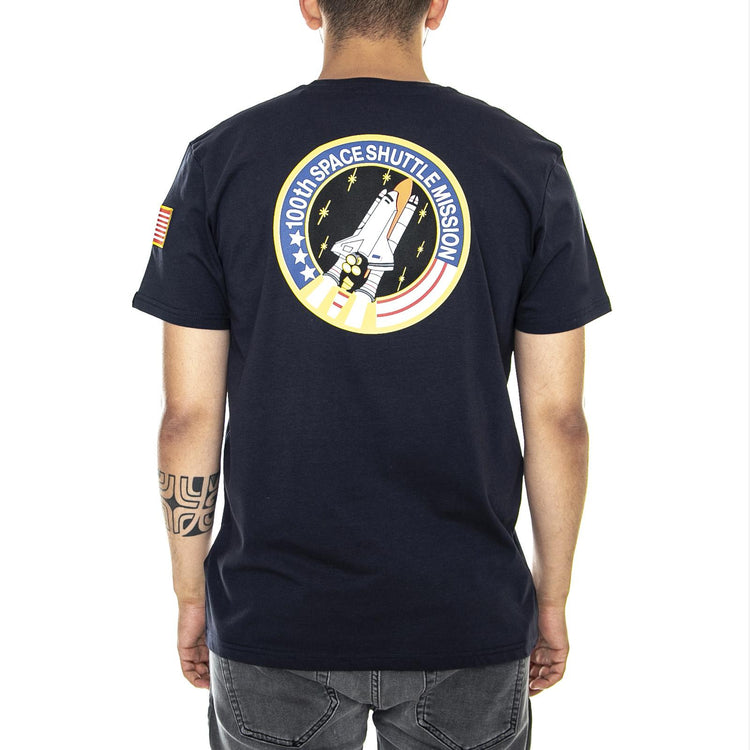 Space Shuttle - Maglietta Girocollo Uomo Blu Navy 176507-07  ALPHA INDUSTRIES 