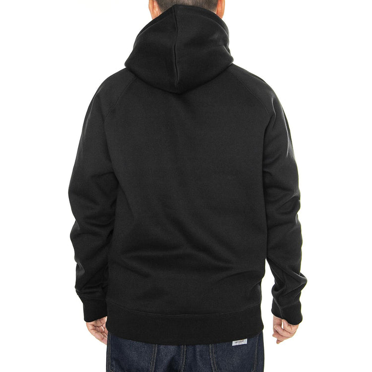 Hooded Chase Sweat Black / Gold - Felpa con Cappuccio Uomo Nera I033661.00FXX  CARHARTT WIP 