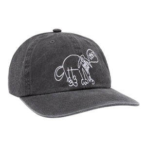 Pigment Obey Dog 6 Panel Velcro Back Pigment Black - Cappellino con Visiera Nero 100580403-PIGMENT BLACK  OBEY 