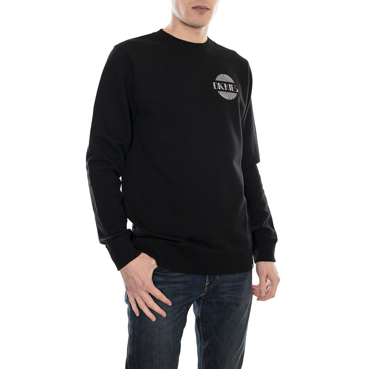 WINTERS Black - Felpa Girocollo Uomo Nera 02 200197-BK . DICKIES 