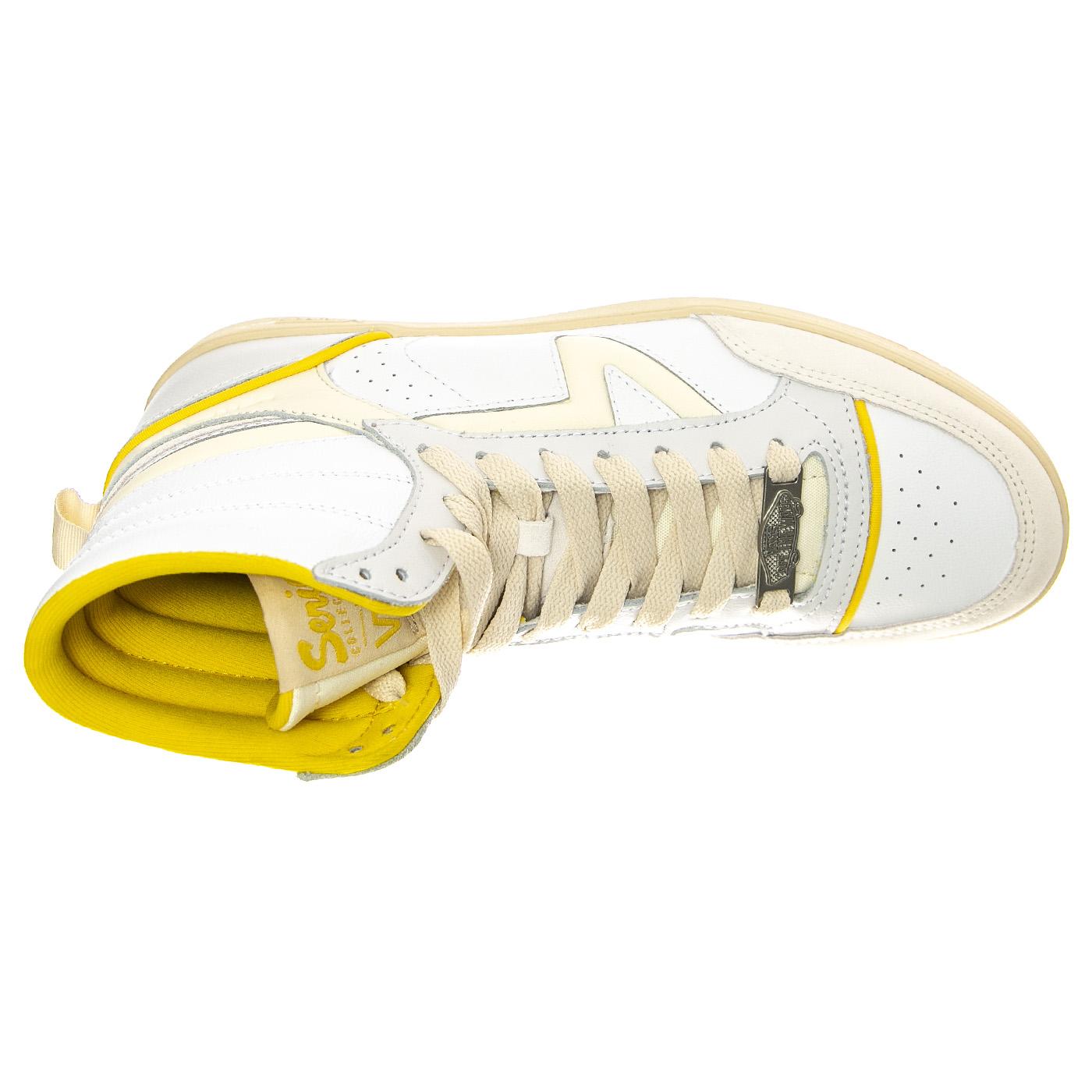 UA Lowland Hi CC JMP Serio Collection Yellow / White - Scarpe Stringate Profilo Alto Uomo Bianche / Multicolore VN0A7Q4QYL31  VANS 