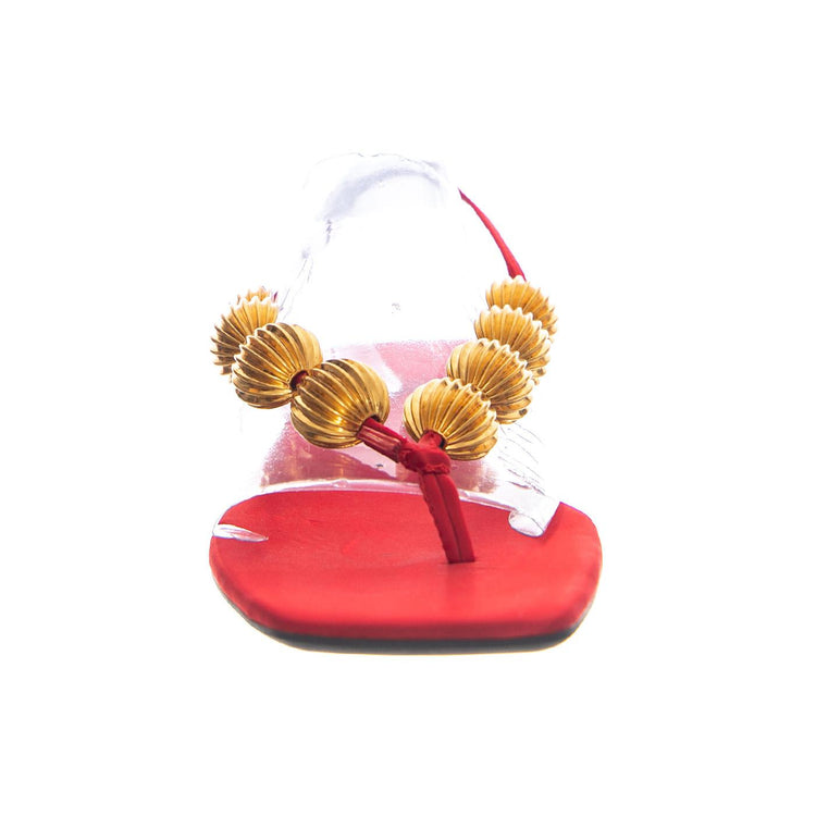 YUCATAN RED SATIN GOLD - Sandalo Donna Rosso JCSJC-1119-3-3-REDST . JEFFREY CAMPBELL 
