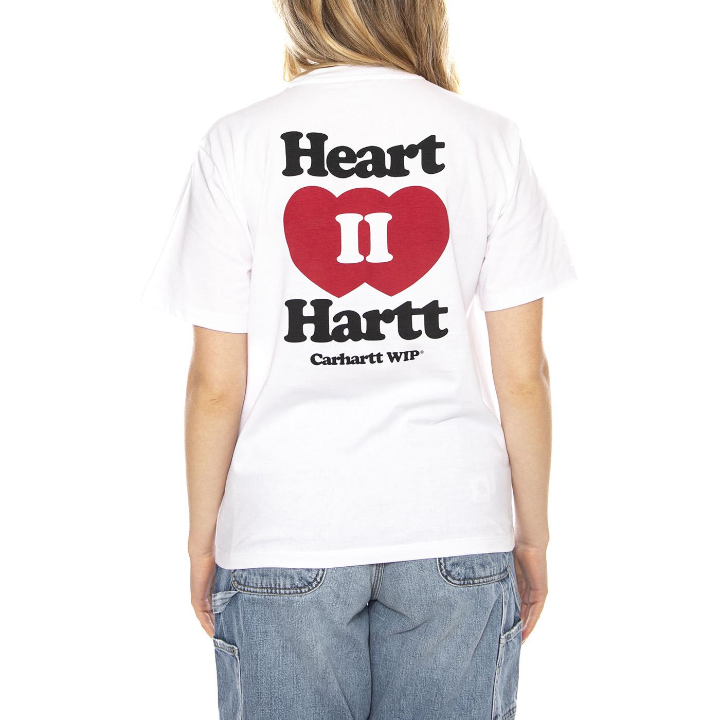 W' S/S Heart II T-Shirt -- Maglietta Donna Bianca Carhartt WIP I035259-4T9 . CARHARTT WIP 