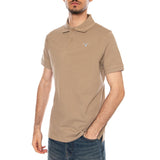 TARTAN PIQUE POLO WASHED STONE/DRESS - Polo Uomo Beige  Uomo BARBOUR