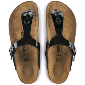 Gizeh Birko Flor Patent - Sandali Donna Neri - Calzata Stretta 043661 . BIRKENSTOCK 