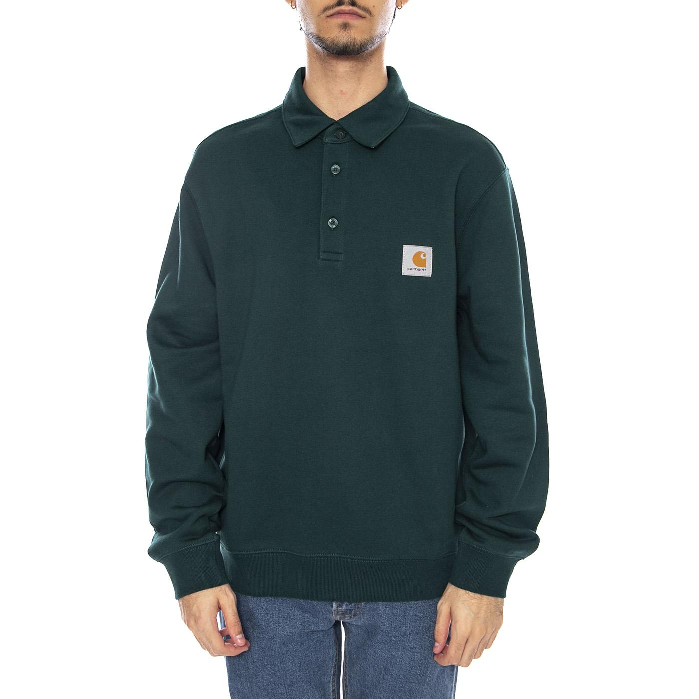 Polo Sweat Dark Fir - Polo Felpa Maniche Lunghe Uomo Verde I035532.05AXX . CARHARTT WIP 