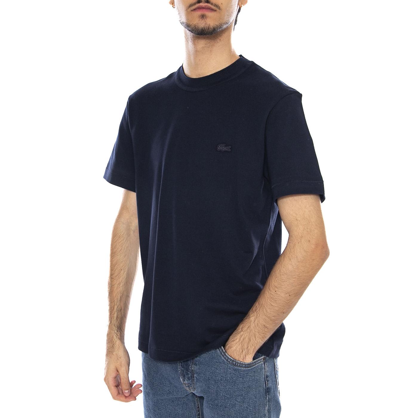 T-Shirt 166 Black - Maglietta Girocollo Uomo Nera TH5477-166 . LACOSTE 