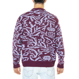 Magnolia Crew Sweater Beetroot / Multi - Maglione Girocollo Uomo Viola / Multi 151000062-BET  OBEY 