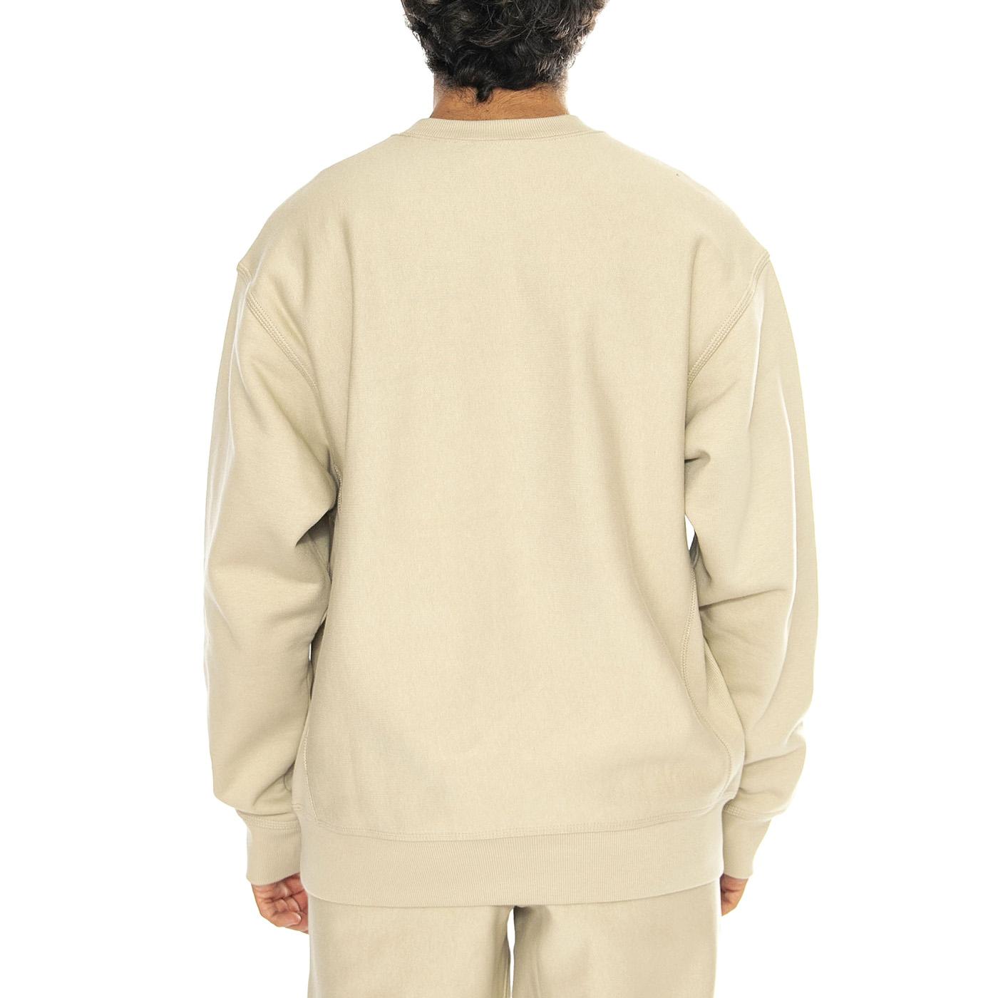 American Script Sweat Fleur De Sel - Felpa Girocollo Uomo Beige I025475.2LPXX  CARHARTT WIP 
