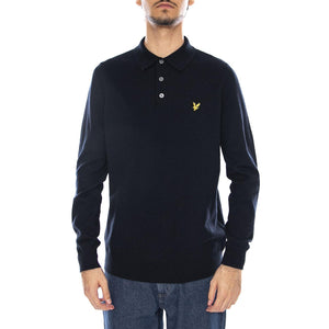 Cotton Merino Long Sleeve Knit Dark Navy - Maglione Polo Uomo Blu KN2113VC-Z271 . LYLE & SCOTT 