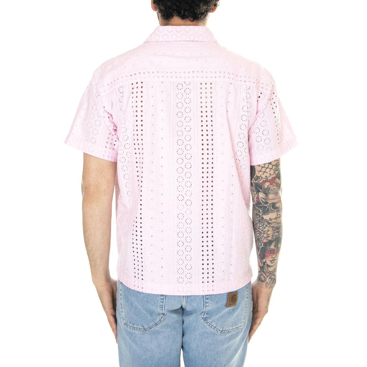 Sunday Woven S/S Pirouette - Camicia Maniche Corte Uomo Rosa 181210403-PIR  OBEY 