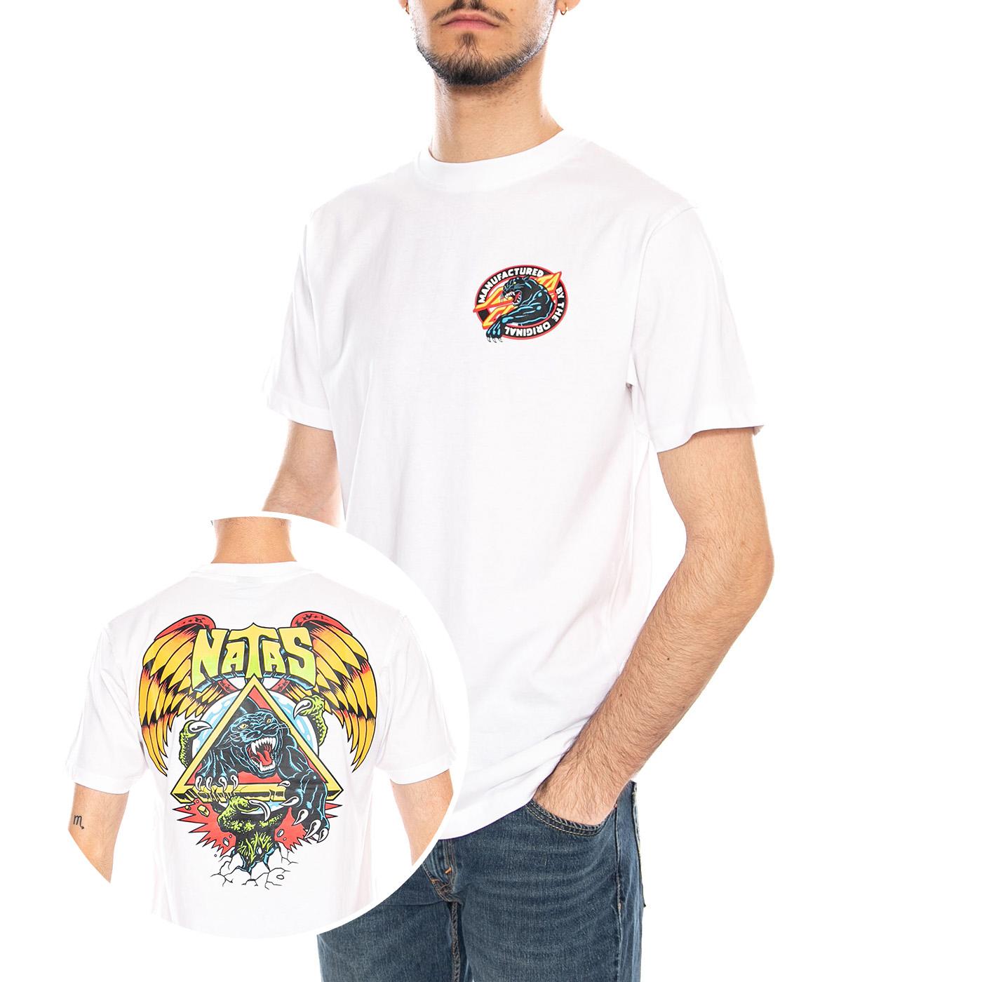 Natas SC Panther White - Maglietta Girocollo Uomo Bianca SCA-TEE-12801 White SANTA CRUZ 