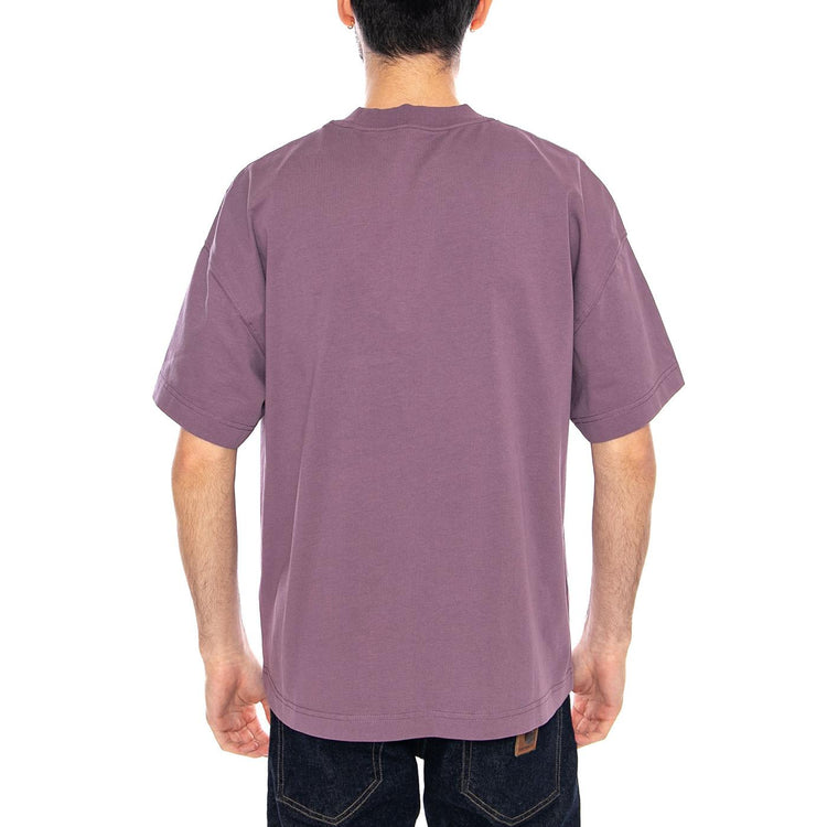 S/S Link Script T-Shirt Phlox / White - Maglietta Girocollo Uomo Viola I031373 3BSXX CARHARTT WIP 