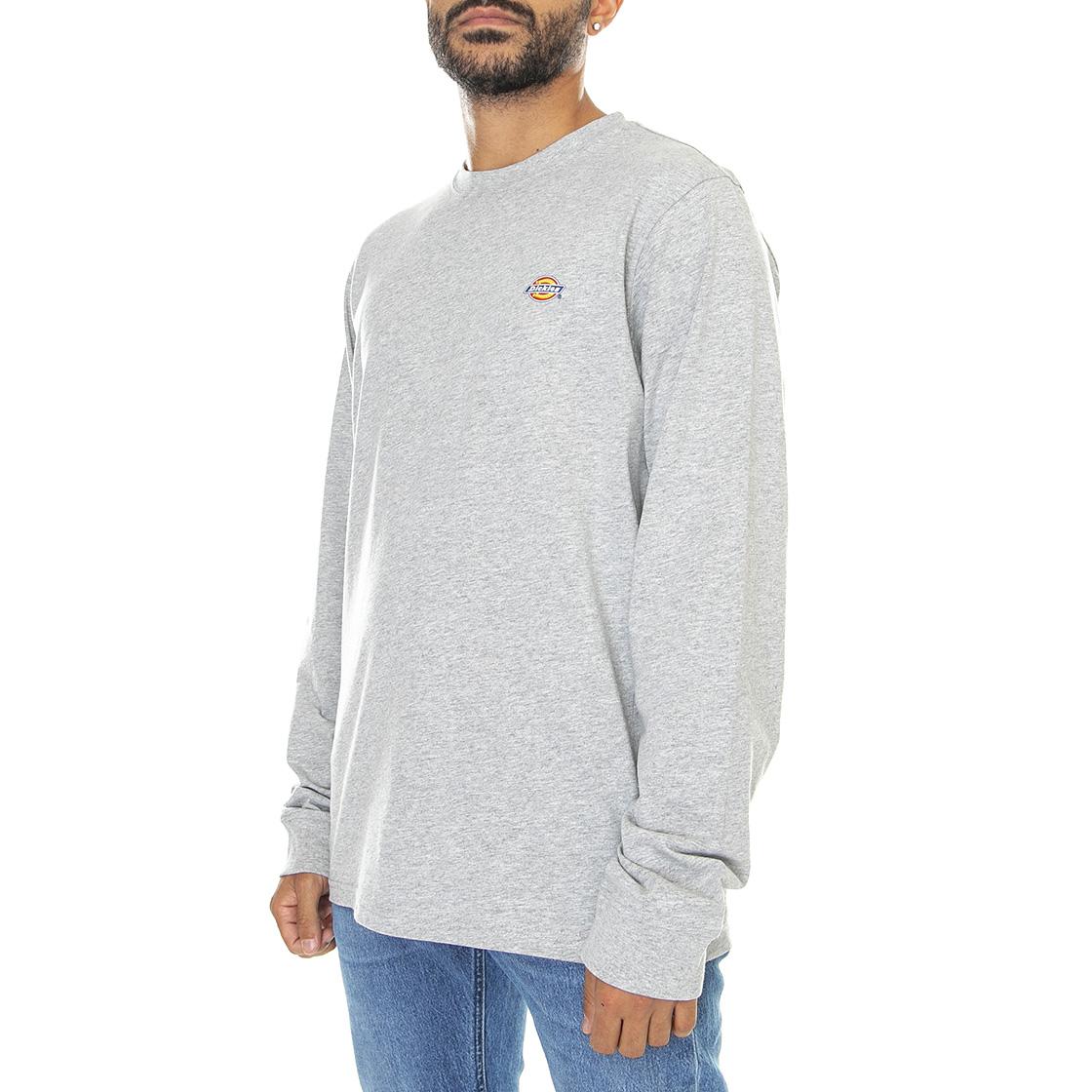LS Mapleton Tee Grey Melange - Maglietta Girocollo Maniche Lunghe Uomo Grigia DK0A4Y4RGYM1  DICKIES 