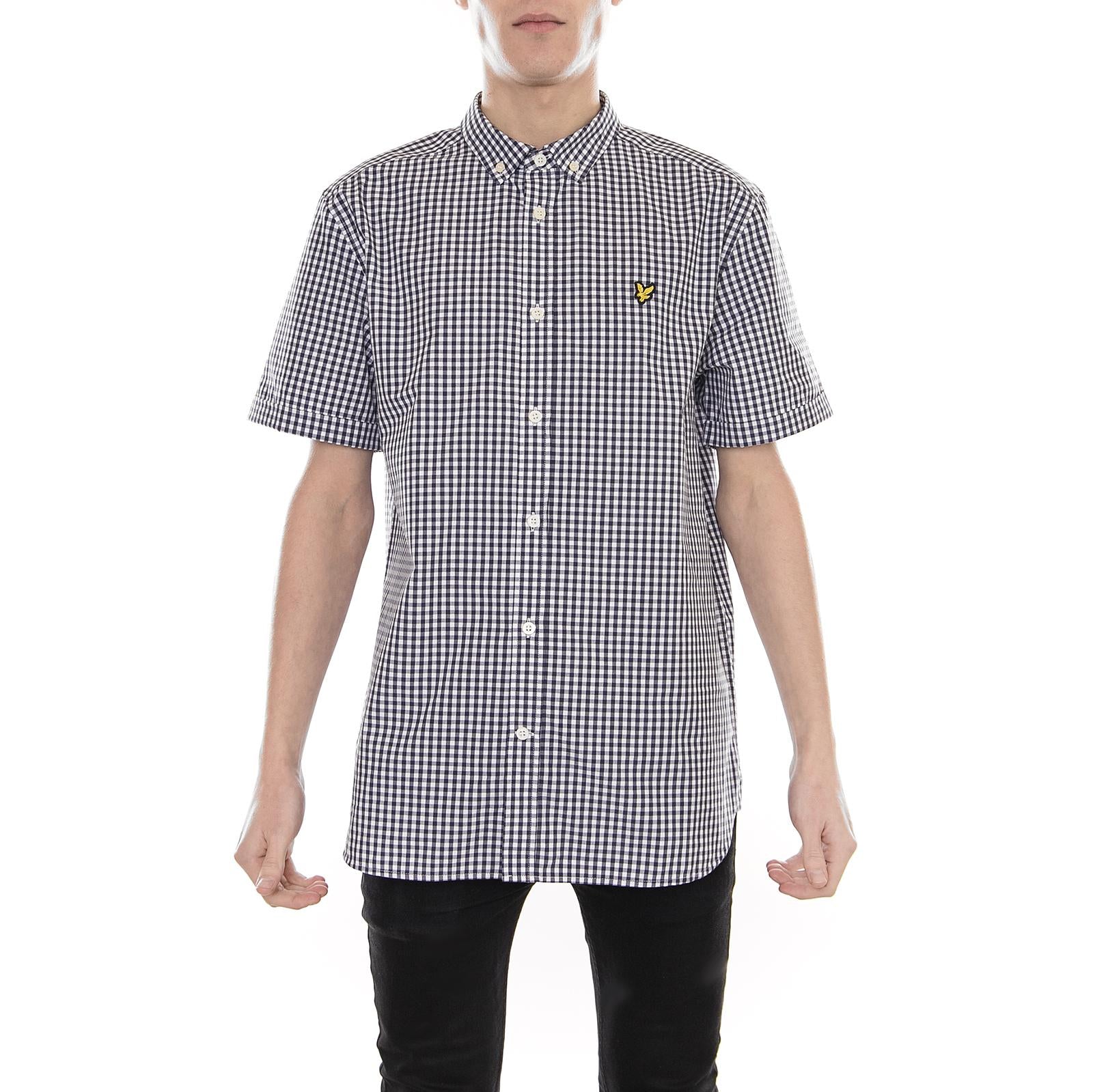 Gingham Ss Shirt - Navy - Camicia Maniche Corte Uomo Blu SW807V-Z99  LYLE & SCOTT 