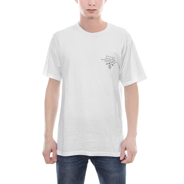 CARTOUCHE TEE WHITE 1904222-WHIT . STUSSY 