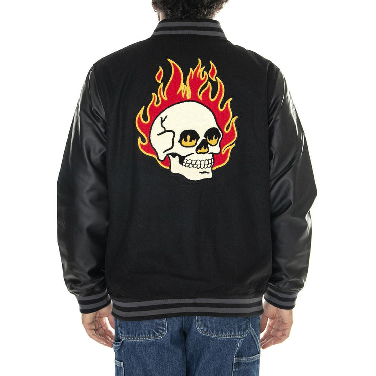 Stevens Varsity Jacket Black - Giacca Uomo Nera VN0008G4BLK1  VANS 