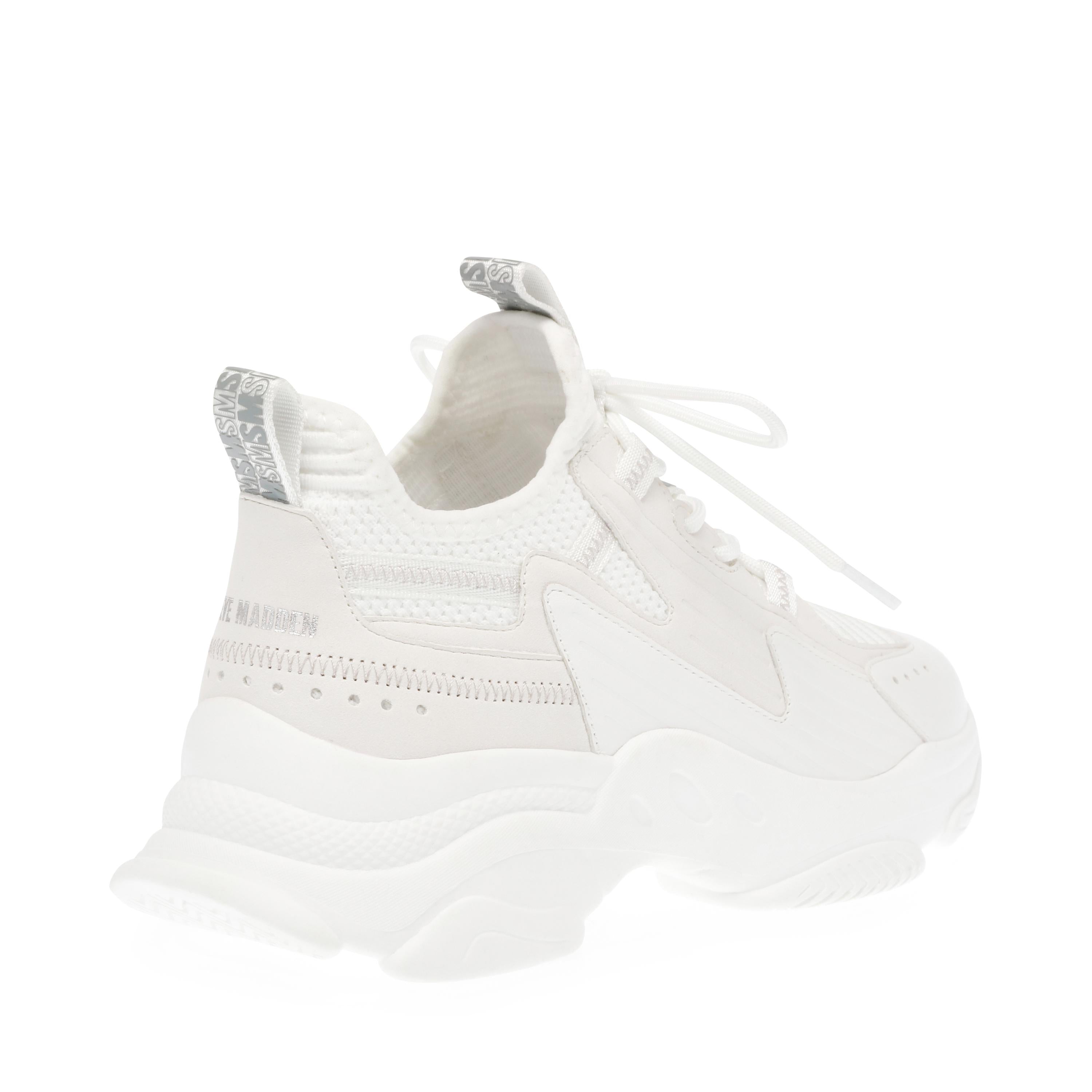 Match Box White / White - Scarpe Stringate Profilo Basso Donna Bianche SMPMATCHBOX-11E  STEVE MADDEN 