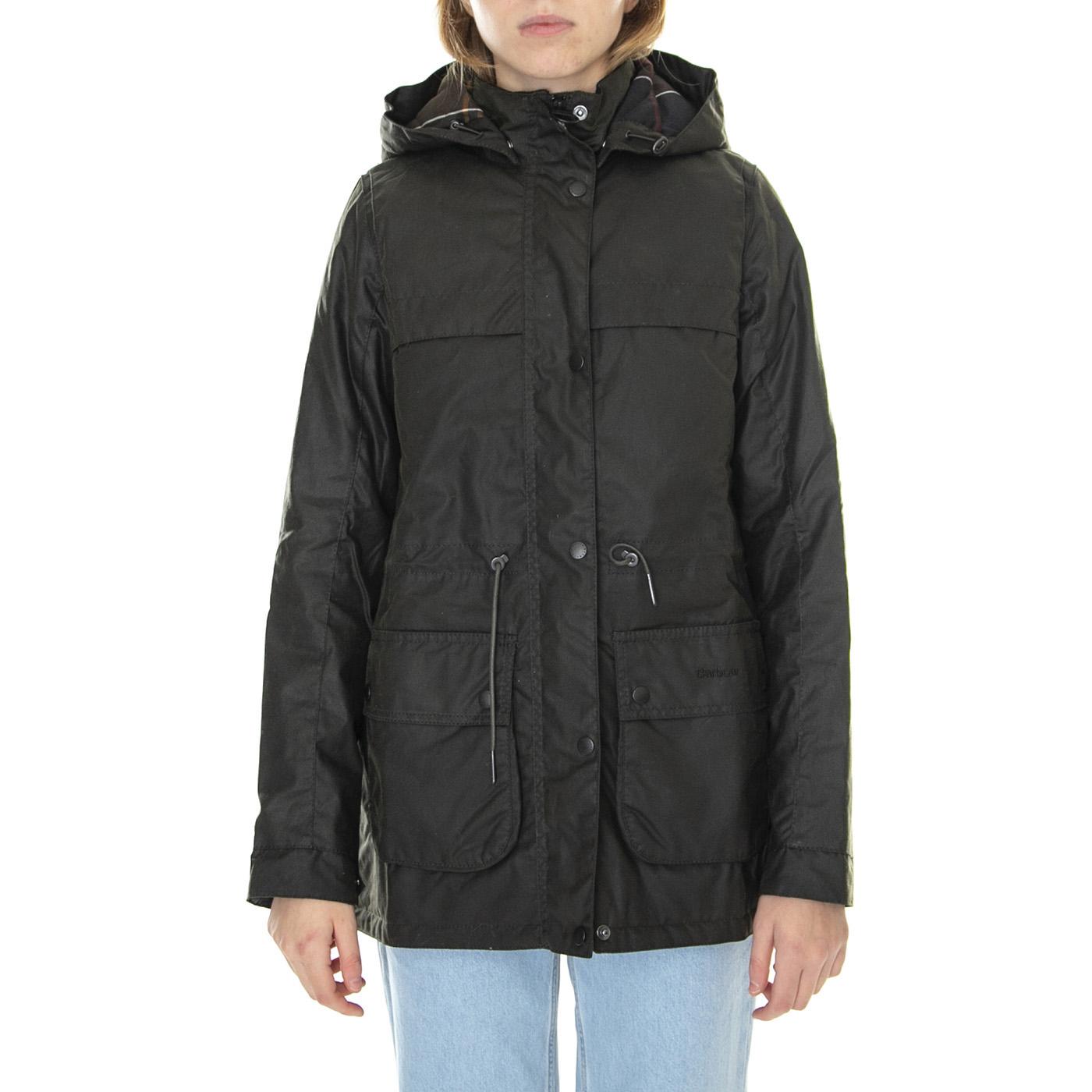 Cassley Wax Olive Classic - Giacca Invernale con Cappuccio Donna Marrone 222MLWX1080-OL71  BARBOUR 