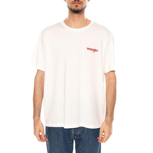 VINTAGE TEE WORN WHITE - Maglietta Girocollo Uomo Bianca 112378016 WHT WRANGLER 