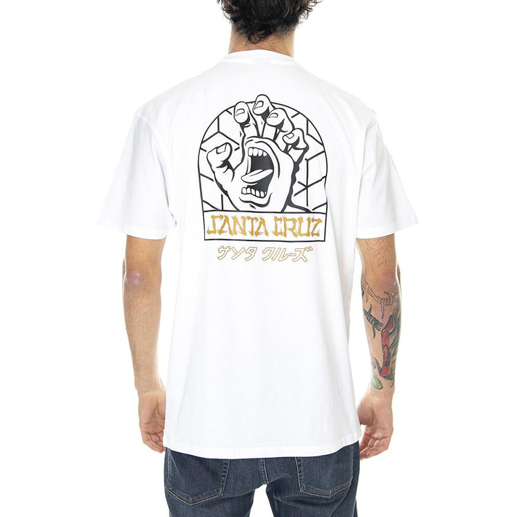 Mens Forged Hand White T-Shirt FOHATS-WHT  SANTA CRUZ 