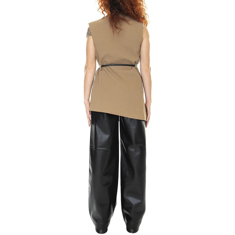 021SD35030 Gilet+Cintura - Giacca Smanicata Donna Beige / Nocciola 021SD35030 -S3350 . ALESSIA SANTI 