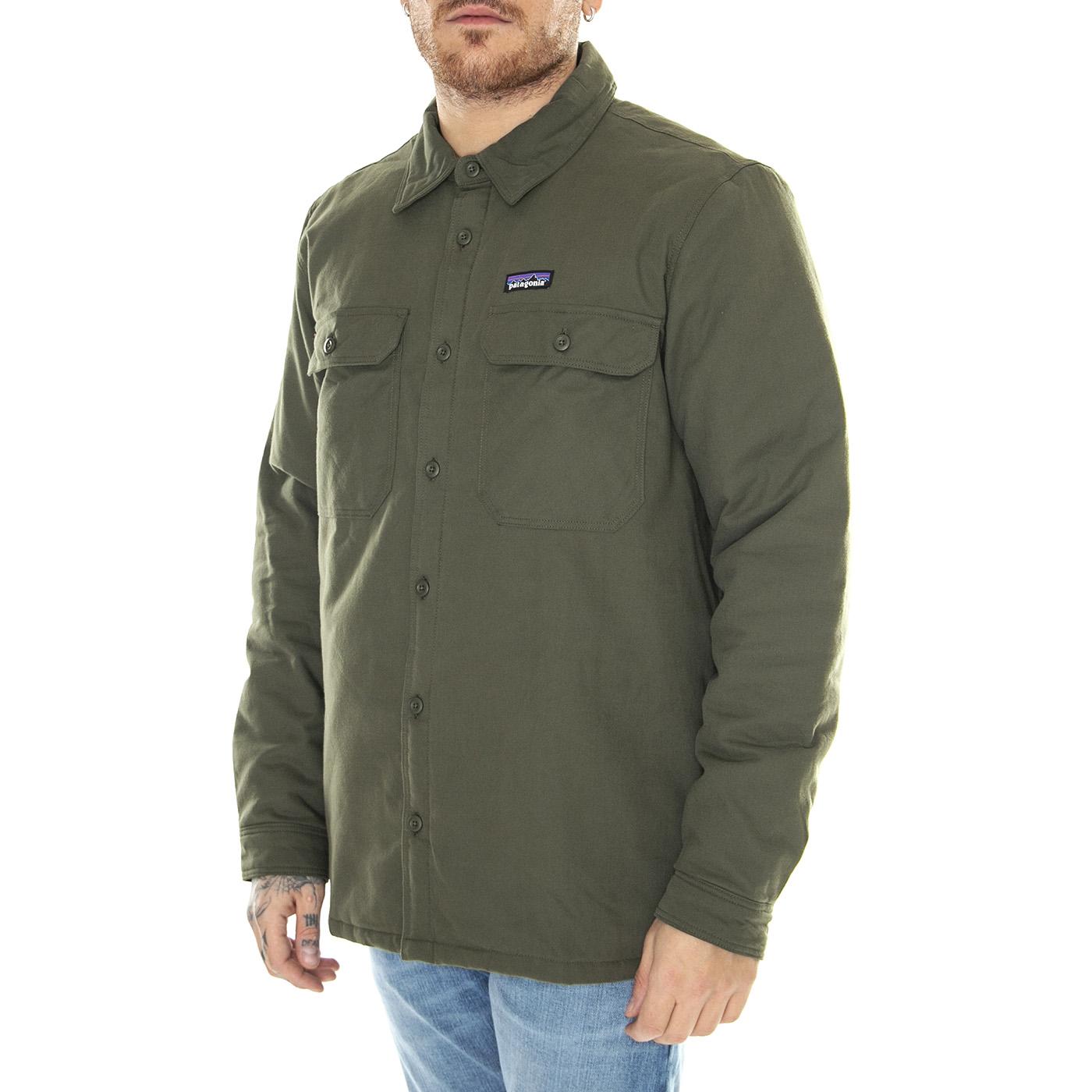 M's Insulated Organic Cotton MW Fjord Flannel Shirt Basin Green - Giacca Invernale Uomo Verde 20385-BSNG  PATAGONIA 