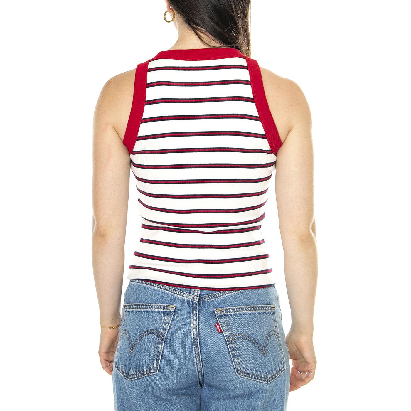 Ringer Tank Red - Canottiera Donna Multicolore 112350284  WRANGLER 