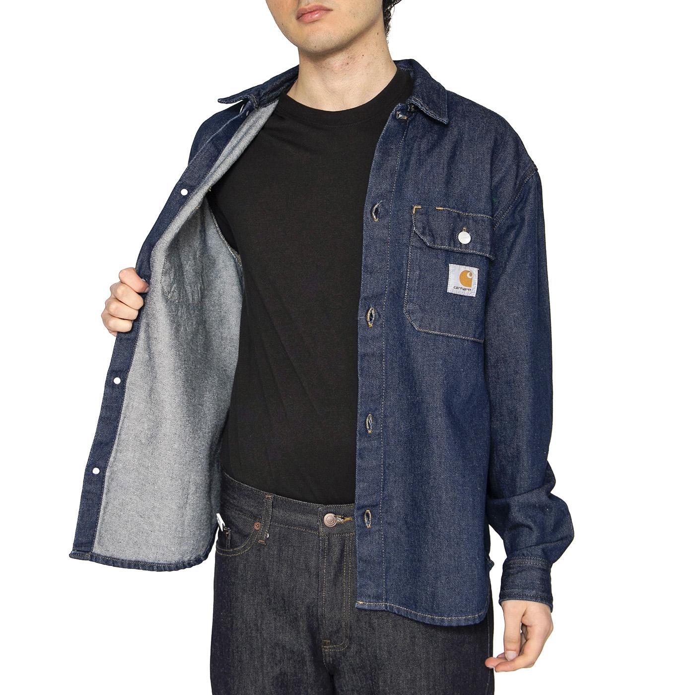 Harvey Shirt Jac Blue - Camicia Denim Jeans Uomo Blu I033346.0102  CARHARTT WIP 