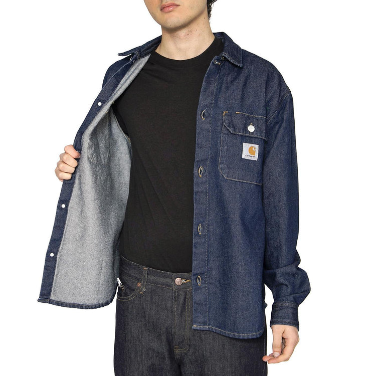 Harvey Shirt Jac Blue - Camicia Denim Jeans Uomo Blu I033346.0102  CARHARTT WIP 