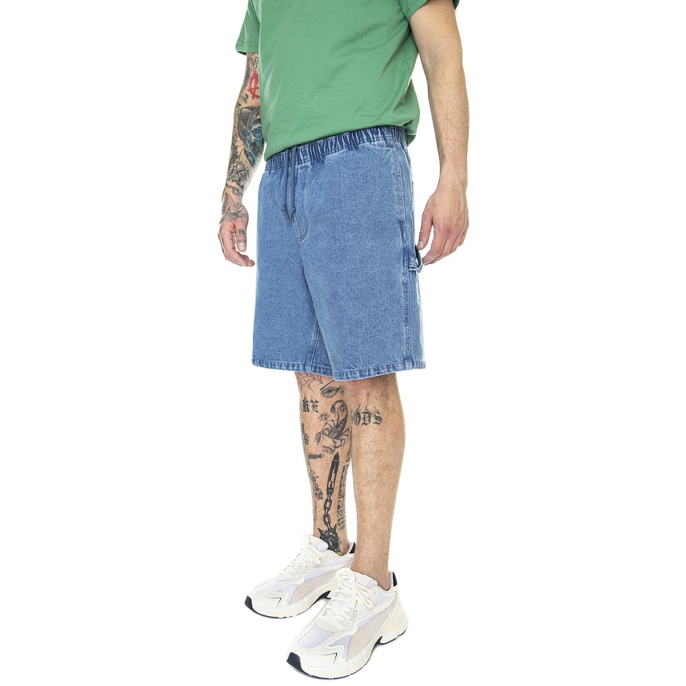 Easy Denim Carpenter Short Light Indigo - Bermuda Denim Jeans Uomo Blu 172120079-LIN  OBEY 