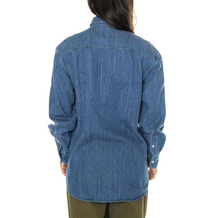 Camicia M/L 36L Denim Shirt - Camicia Denim Jeans Donna Blu CF0036-36L  LACOSTE 