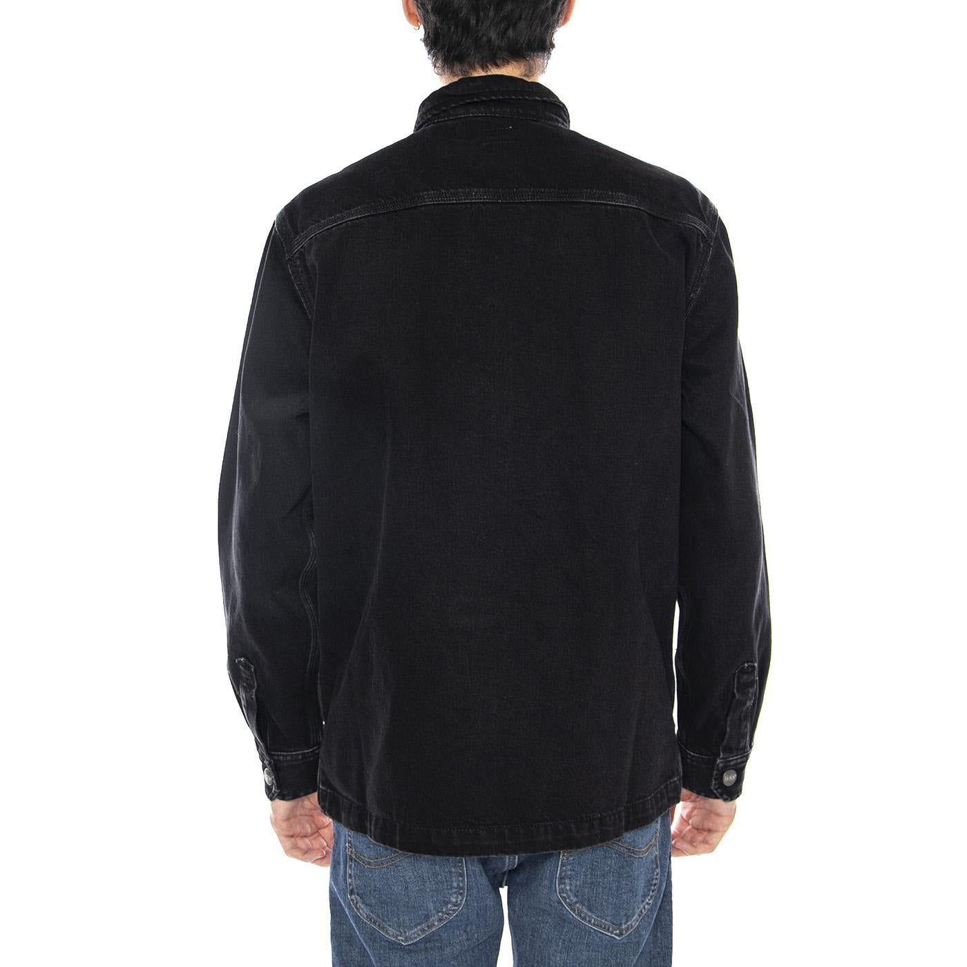 Relaxed Worwear Overshirt No Break Black - Giacca Sovracamicia Uomo Nera 112370473 . LEE 
