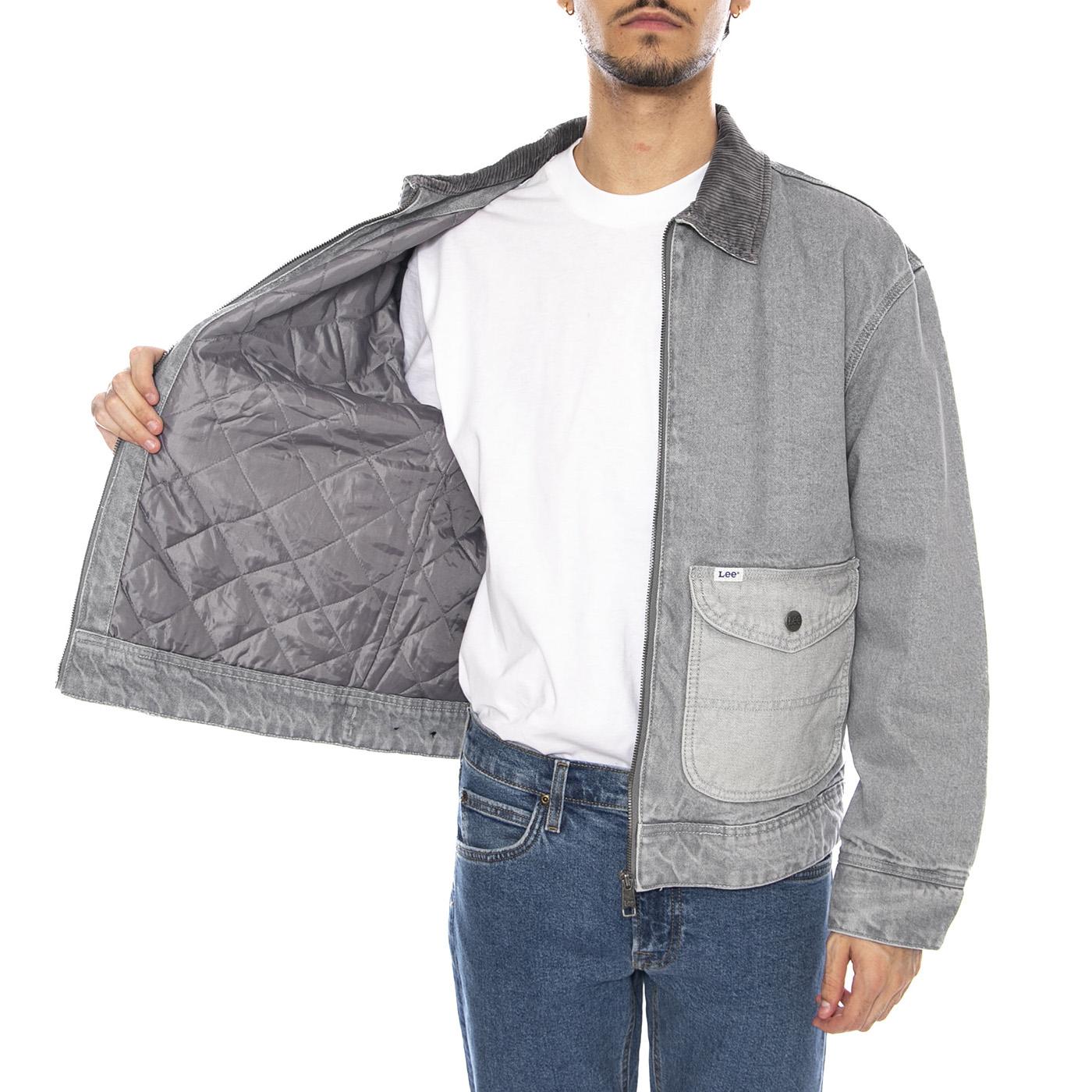 91U Utility Jacket Geminy Grey - Giacca Denim Jeans Uomo Grigia 112370527 . LEE 