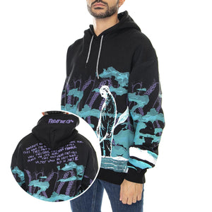 Jason Octopus River Hoodie Black - Felpa con Cappuccio Uomo Nera 22WOSH80-BLACK  OCTOPUS 