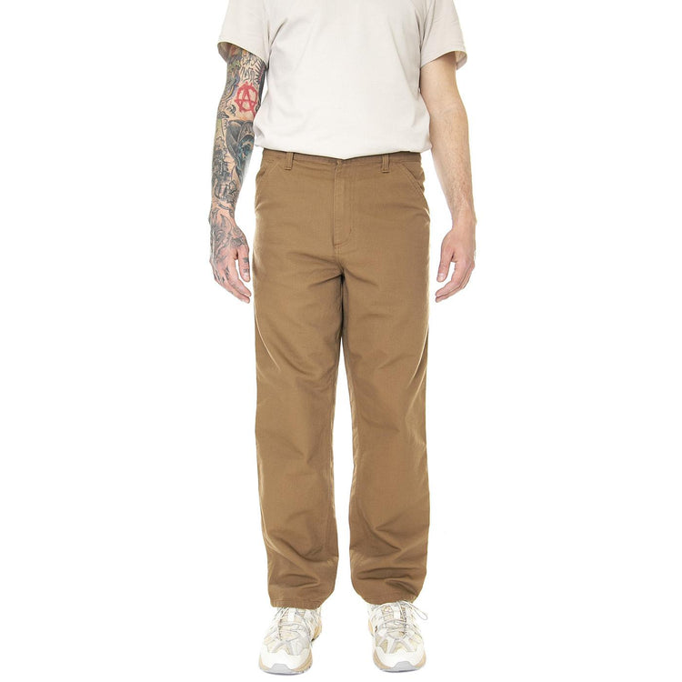 Single Knee Pant Hamilton Brown Rinsed - Pantaloni Denim Jeans Uomo Marroni I031497-HZ02  CARHARTT WIP 