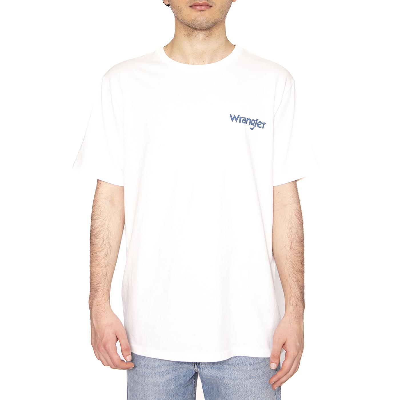 Graphic Tee Worn White - Maglietta Girocollo Uomo Bianca 112362835  WRANGLER 