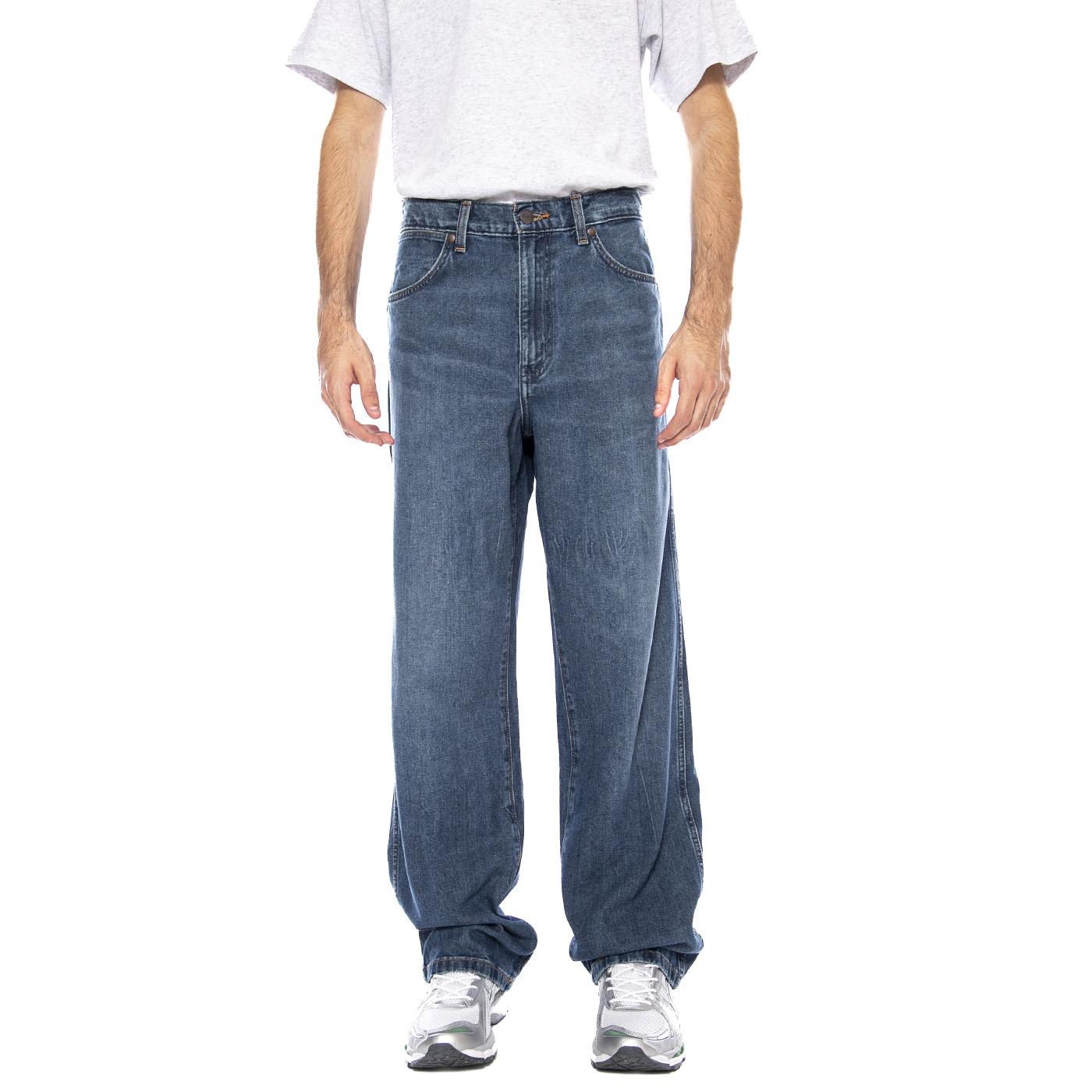 Loose Straight Retro Blue Denim Jeans - Pantaloni Uomo Denim Jeans Blue 112371018  WRANGLER 