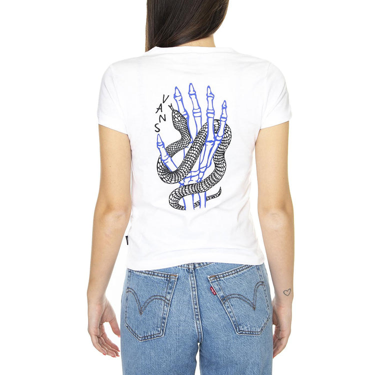 Breana Skate Mini Tee Geering White - Maglietta Girocollo Donna Bianca VN0007ANWHT1  VANS 