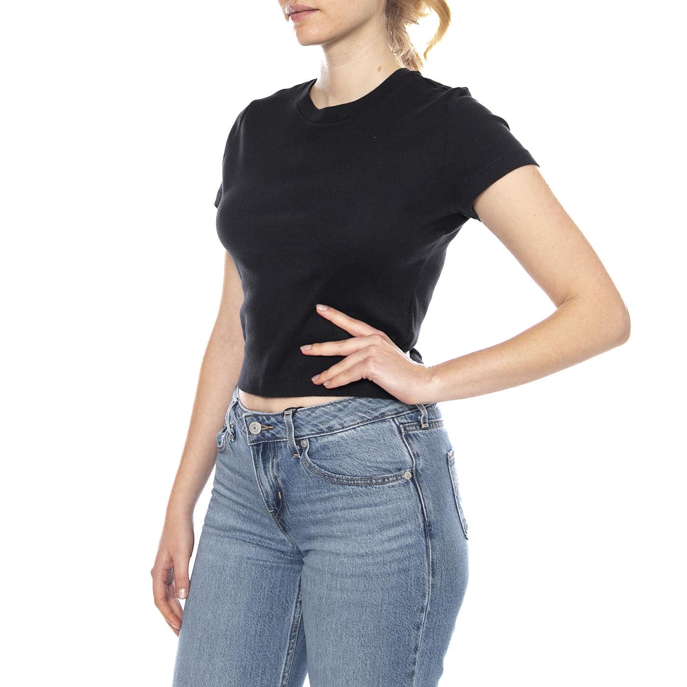 Essential Sporty Tee - White + Cotton - Maglietta Girocollo Donna Nera A7419 0001 LEVIS 