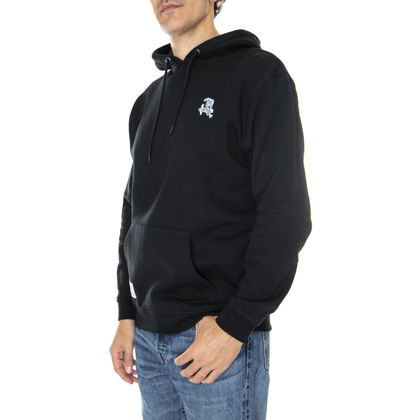Mini Beach Bum Hand Hood Black - Felpa con Cappuccio Uomo Nera SCA-HDY-5538  SANTA CRUZ 