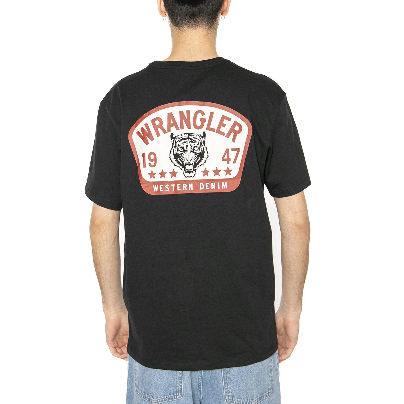 Graphic Tee Black - Maglietta Girocollo Uomo Nera 112362793  WRANGLER 