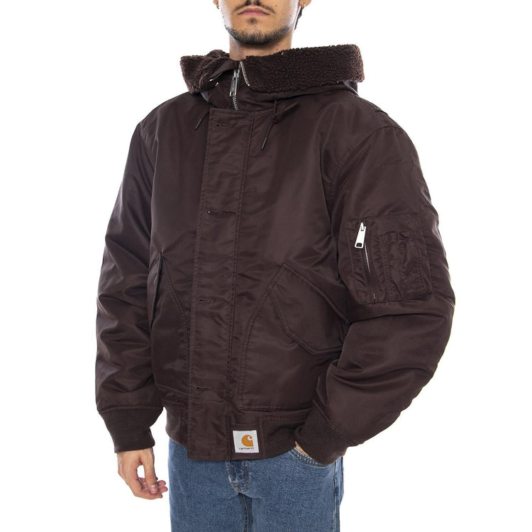 Hd Oltera Bomber Palisander / Angelite - Giacca con Cappuccio Uomo Marrone I035309.3ACXX . CARHARTT WIP 