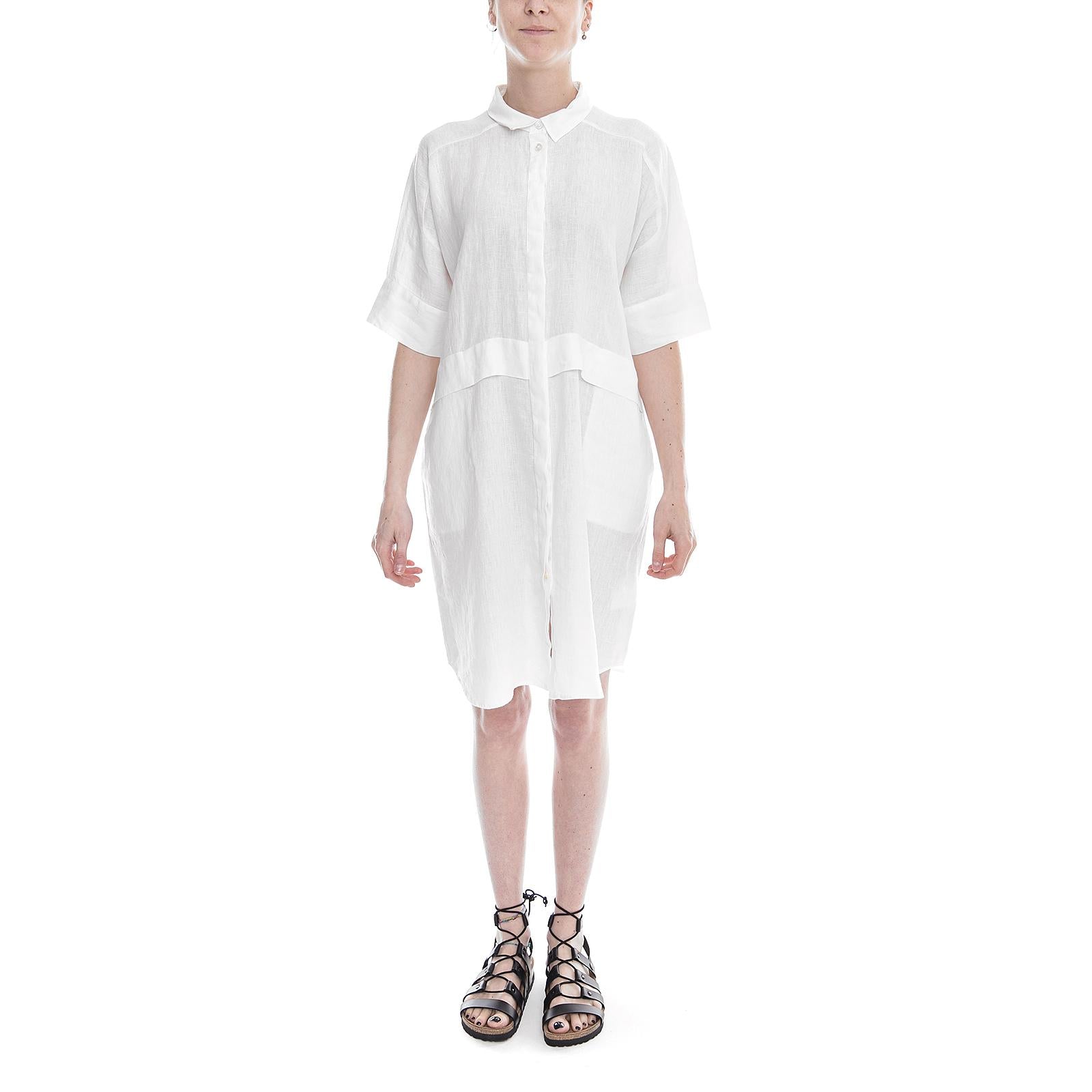 Womens Sassa  Polo Shirt Dress - White - Abito Polo Donna Bianco 182652-101  ELVINE 