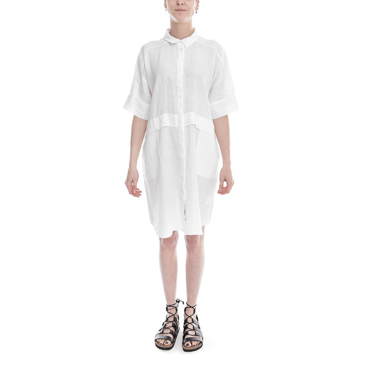 Womens Sassa  Polo Shirt Dress - White - Abito Polo Donna Bianco 182652-101  ELVINE 