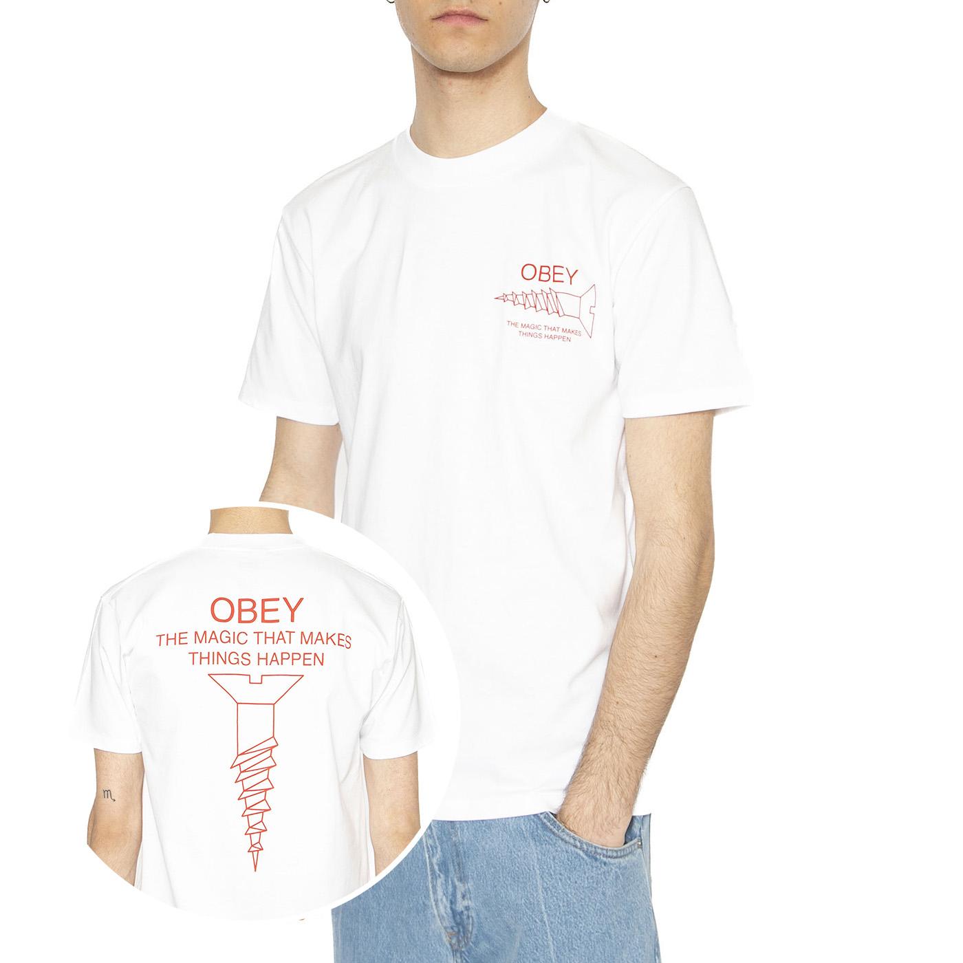 Obey Magic Tee White - Maglietta Girocollo Uomo Bianca 165264145-WHT  OBEY 