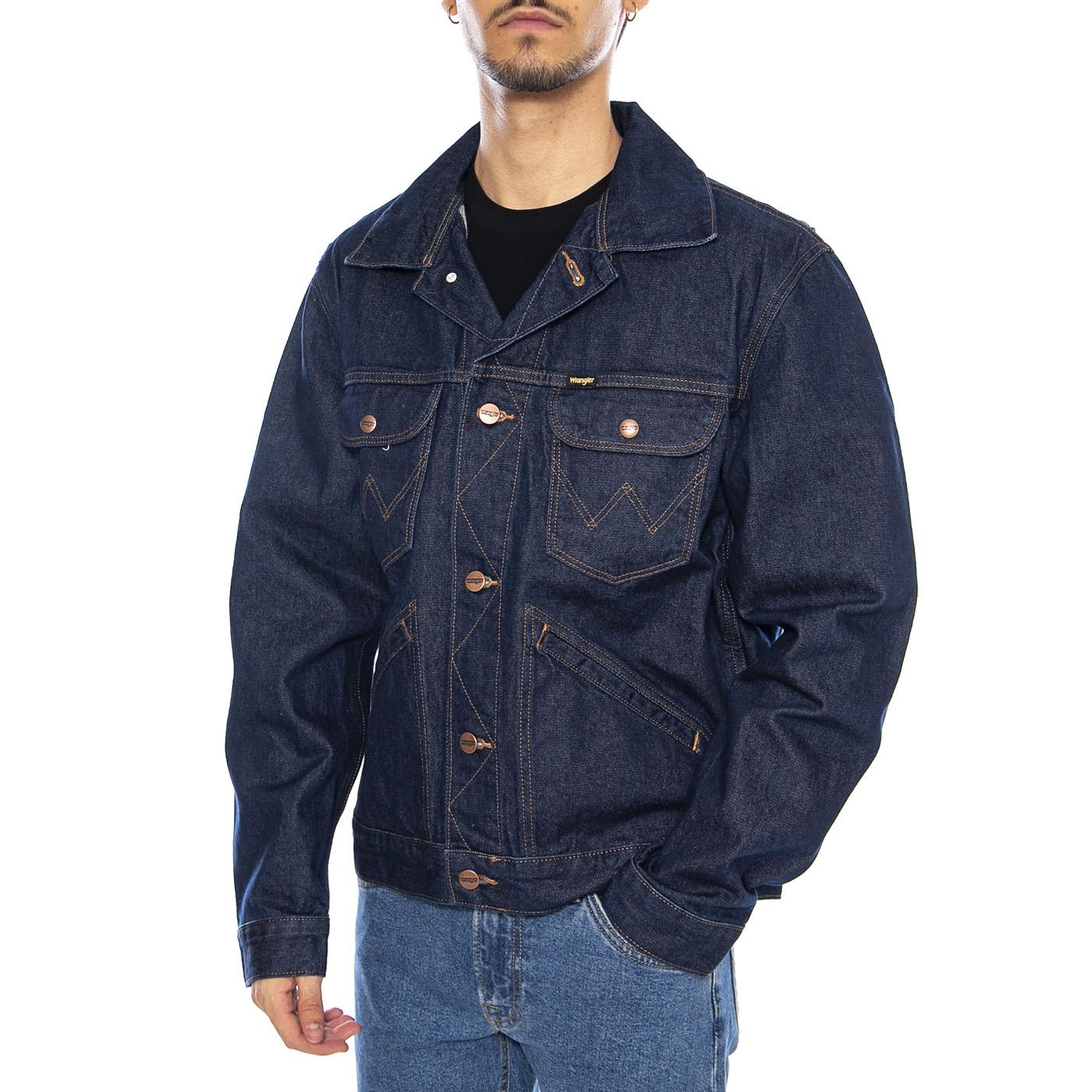 124MJ Rinse Jacket - Giacca Denim Jeans Uomo Blu 112341042-BLUE . WRANGLER 